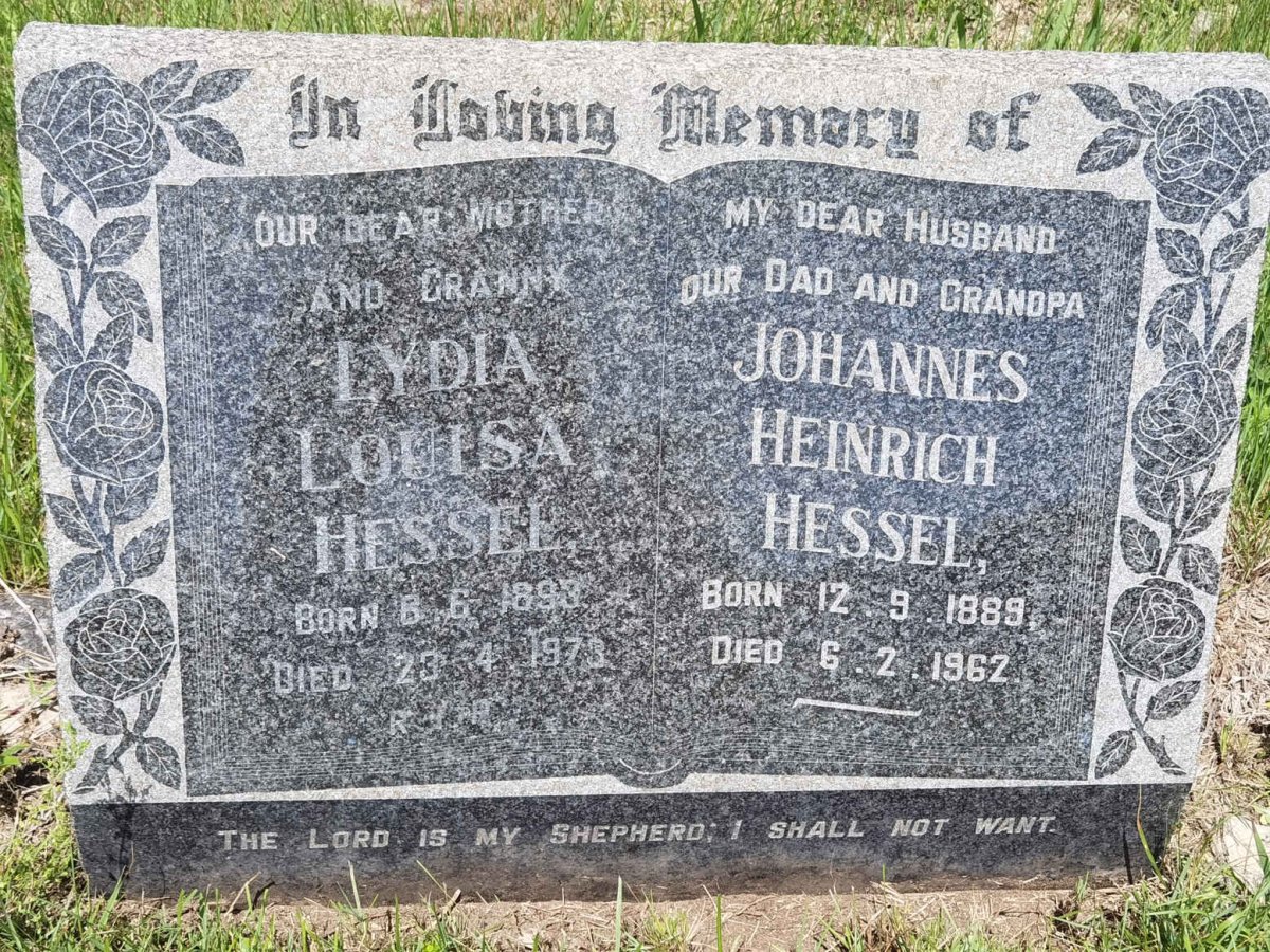 HESSEL Johannes Heinrich 1889-1962 & Lydia Louisa 1893-1973