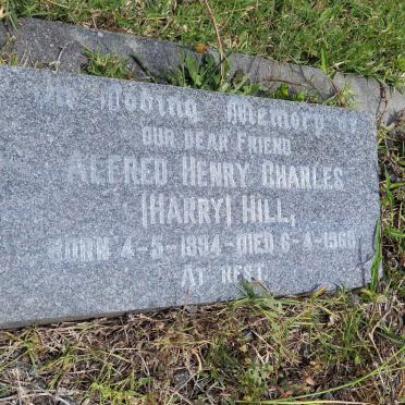 HILL Alfred Henry Charles 1894-1968