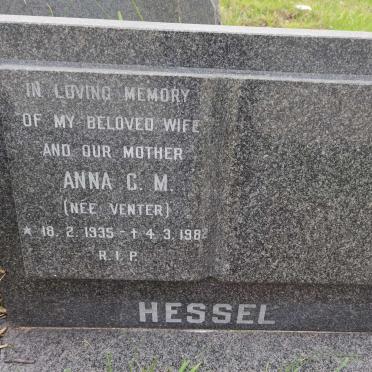 HESSEL Anna C.M. nee VENTER 1935-1982
