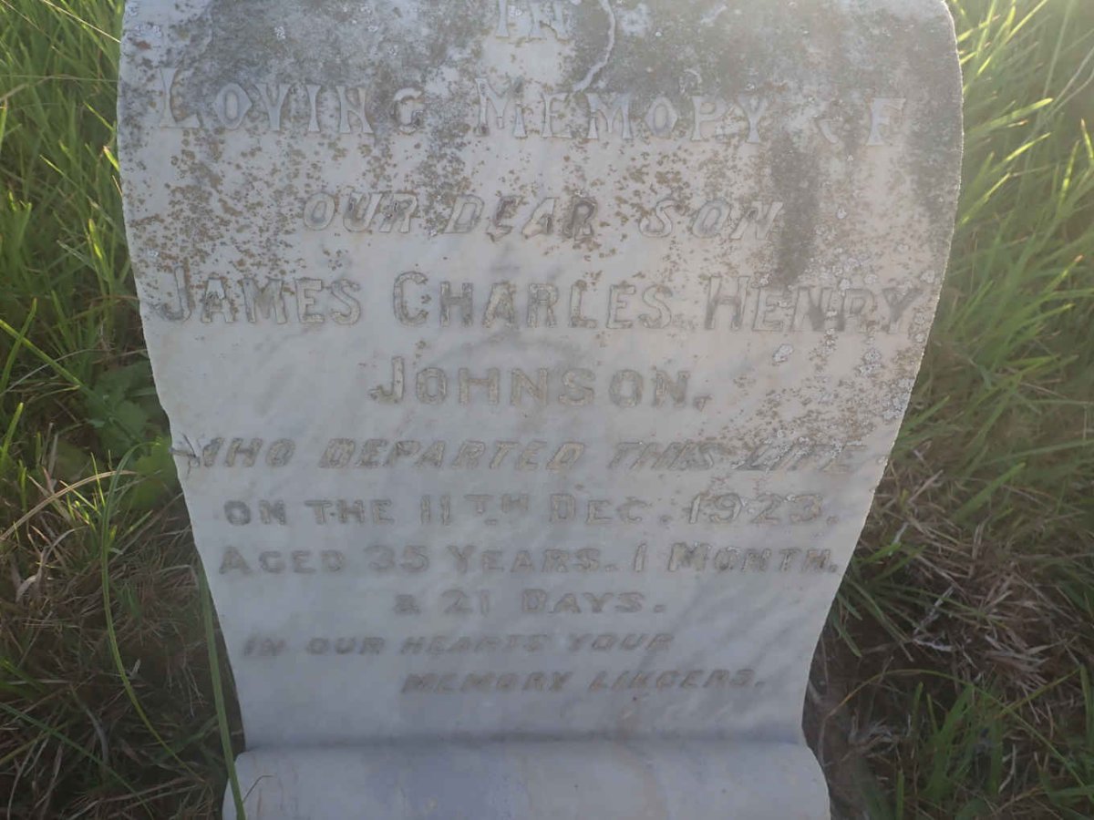 JOHNSON James Charles Henry -1923