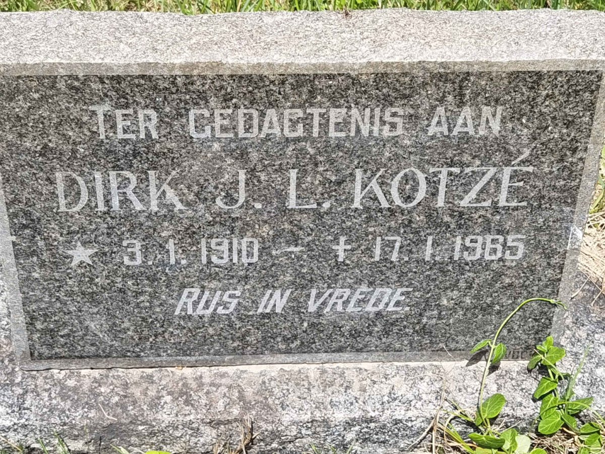 KOTZE Dirk J.L. 1910-1965