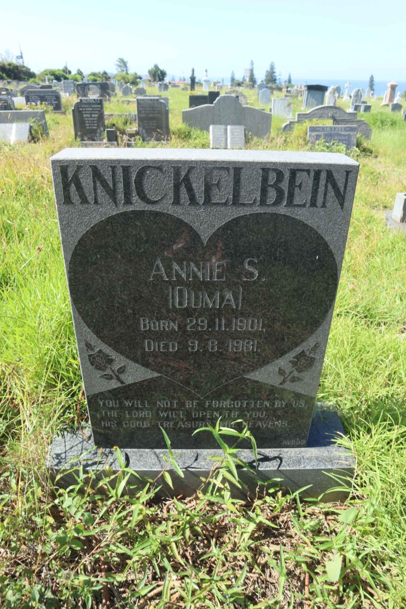 KNICKELBEIN Annie S. 1901-1981