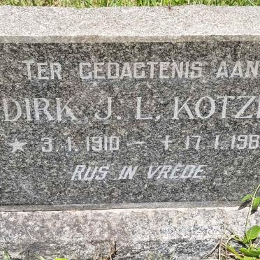 KOTZE Dirk J.L. 1910-1965