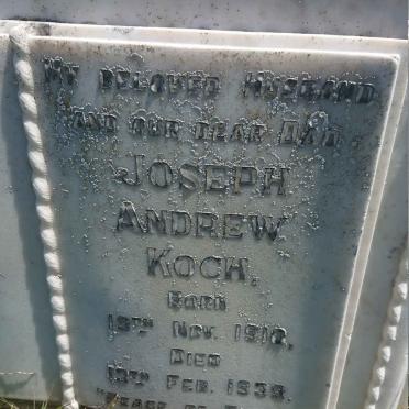 KOCH Joseph Andrew 1910-1939