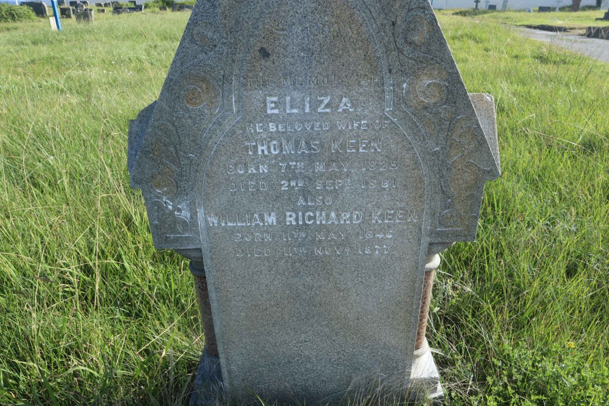 KEEN Eliza 1825-1881 :: KEEN William Richard 1846-1877
