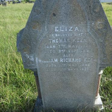 KEEN Eliza 1825-1881 :: KEEN William Richard 1846-1877