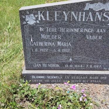 KLEYNHANS Catharina Maria 1922-1982 :: KLEYNHANS Jan Hendrik 1944-1947