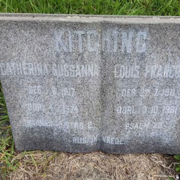 KITCHING Louis Francois 1911-1981 &amp; Catharina Susanna 1917-1974