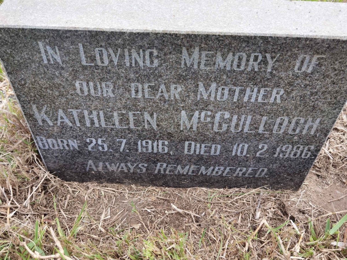 MCCULLOCH Kathleen 1916-1986