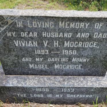 MOGRIDGE Vivian V.H. 1893-1950 &amp; Mabel 1898-1953