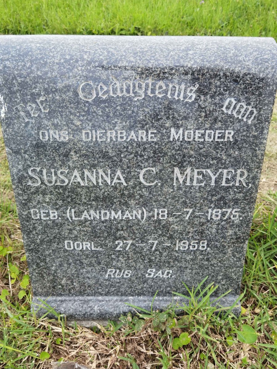 MEYER Susanna C. nee LANDMAN 1875-1958