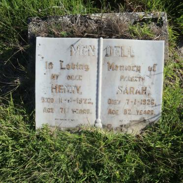 MUNDELL Henry -1922 &amp; Sarah -1926