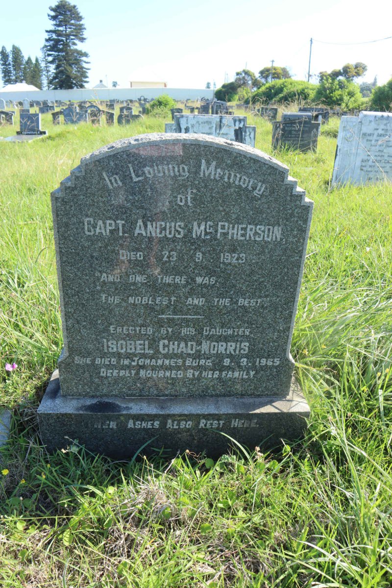 MCPHERSON Angus -1923 :: CHAD-NORRIS Isobel -1965