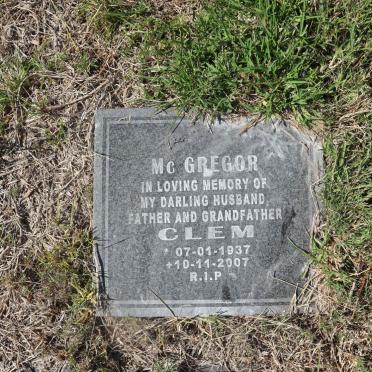 MCGREGOR Clem 1937-2007