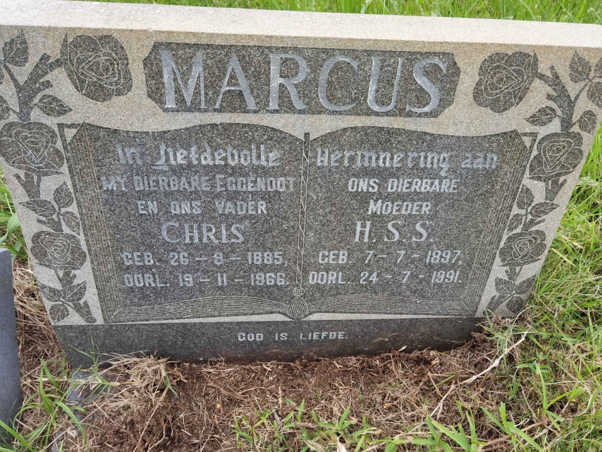 MARCUS Chris 1885-1966 &amp; H.S.S. 1897-1991