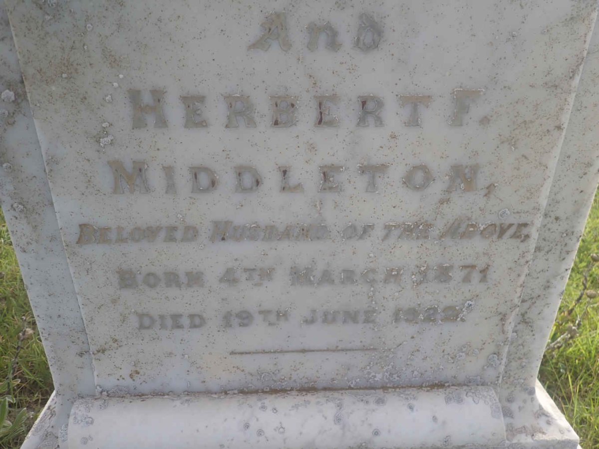 MIDDLETON Herbert F. 1871-1922 &amp; Ida Louisa 1875-1921 _2