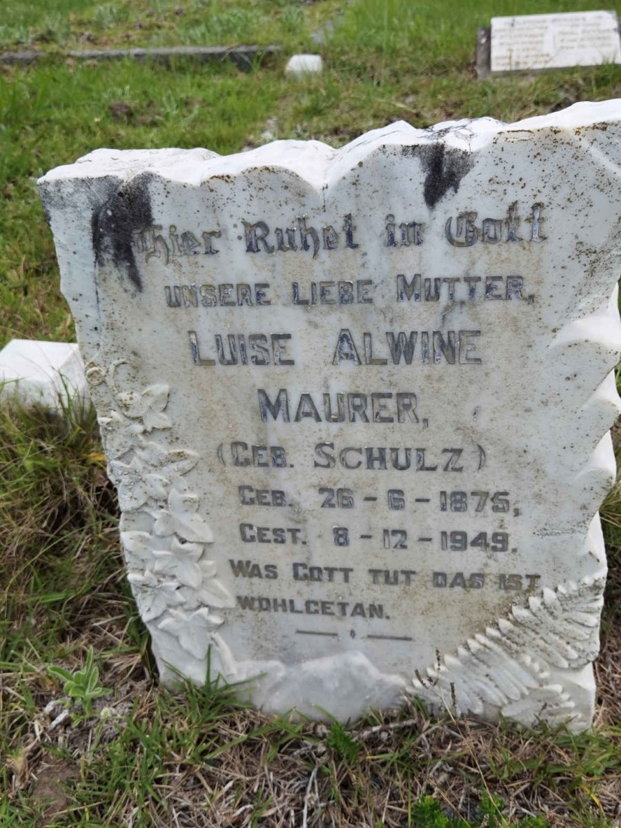 MAURER Luise Alwine nee SCHULZ 1875-1949