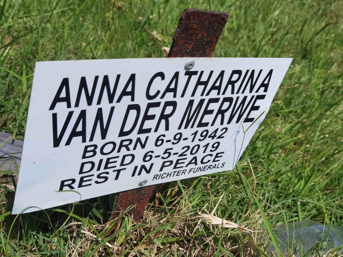 MERWE Anna Catharina, van der 1942-2019