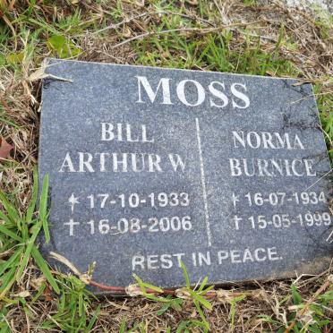 MOSS Bill Arthur W. 1933-2006 & Norma Burnice 1934-1999