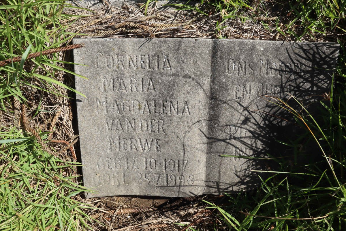 MERWE Cornelia Maria Magdalena, van der 1917-1998