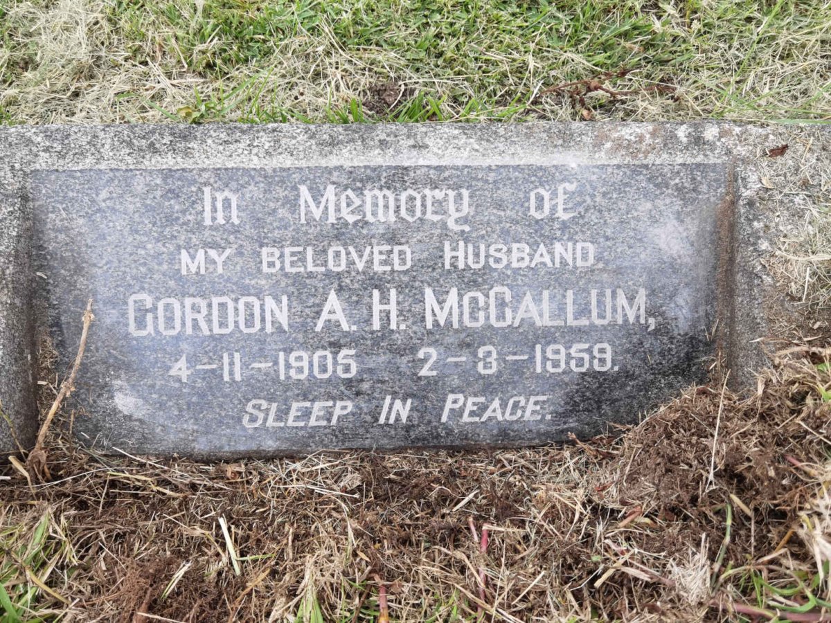 MCCALLUM Gordon A.H. 1905-1959