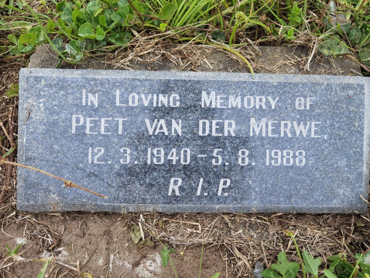 MERWE Peet, van der 1940-1988