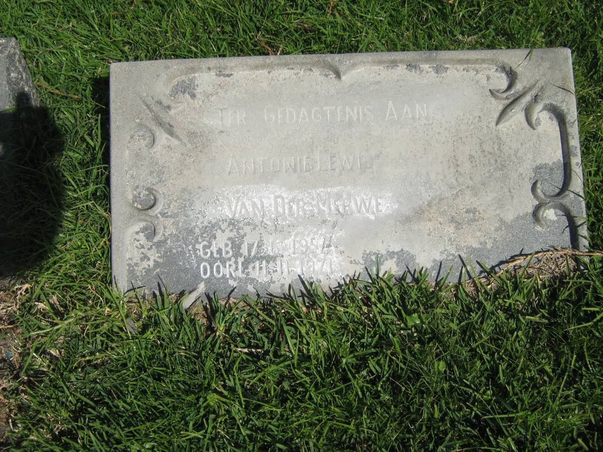 MERWE Antonie Lewis, van der 1954-1971