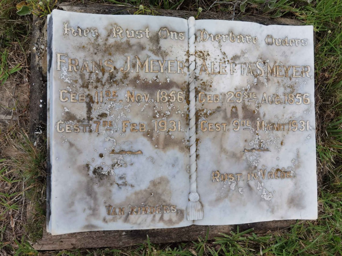 MEYER Frans J. 1856-1931 &amp; Aletta S. 1856-1931