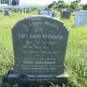 MCPHERSON Angus -1923 :: CHAD-NORRIS Isobel -1965