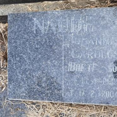 NAUDE Johannes Carolus ?-2004