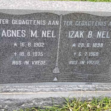 NEL Izak B. 1898-1968 &amp; Agnes M. 1902-1975