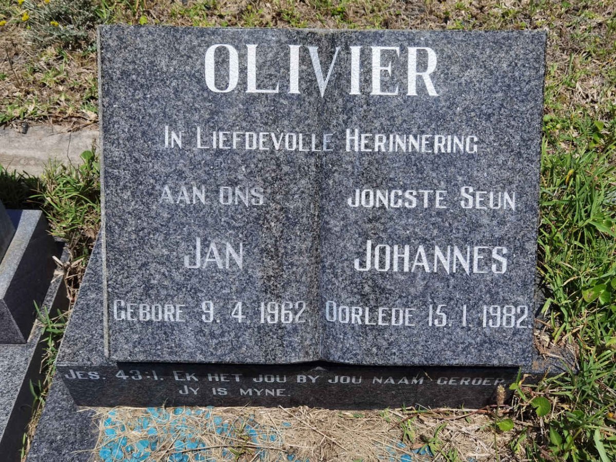 OLIVIER Jan Johannes 1962-1982