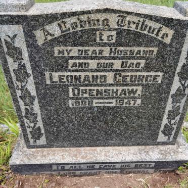 OPENSHAW Leonard George 1908-1947
