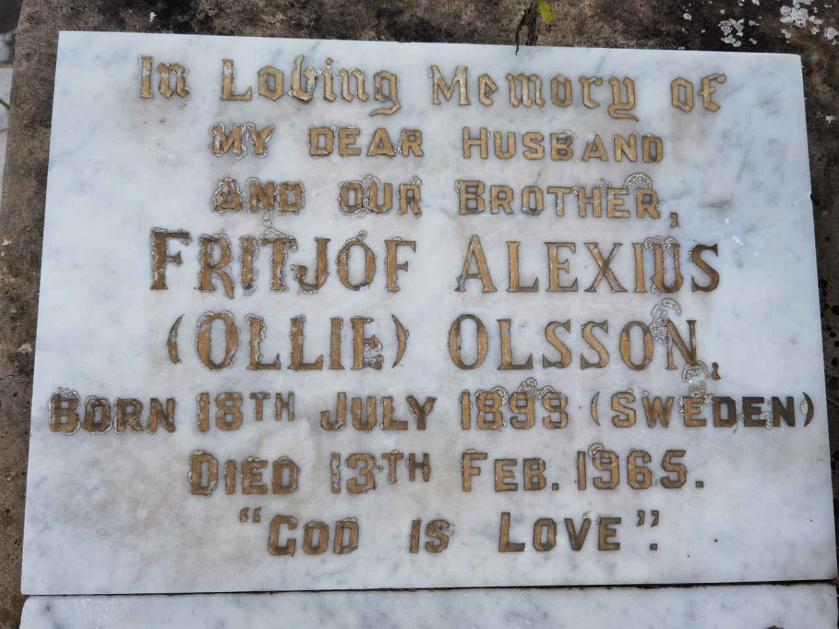 OLSSON Fritjof Alexius 1898-1965
