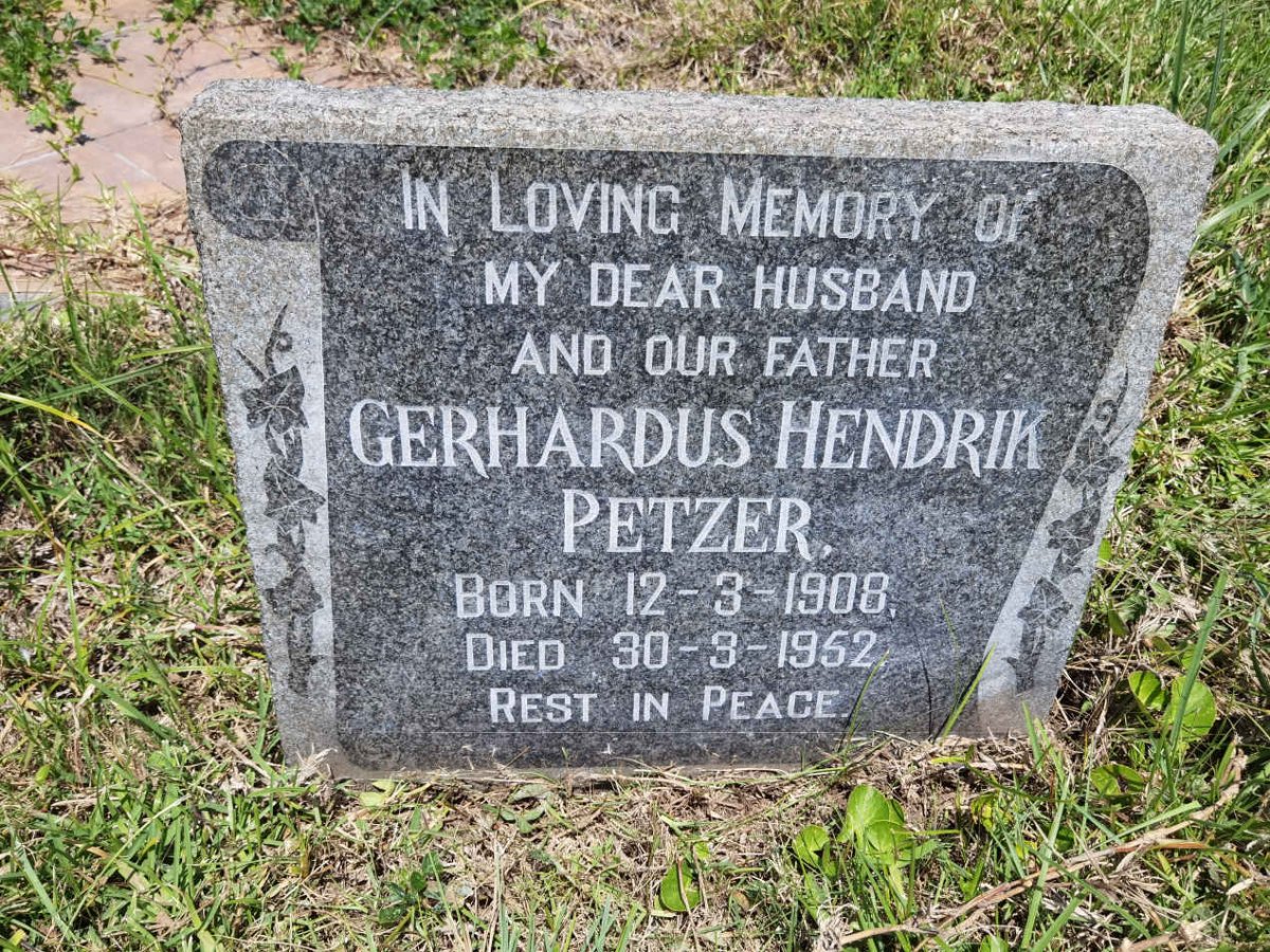PETZER Gerhardus Hendrik 1908-1952