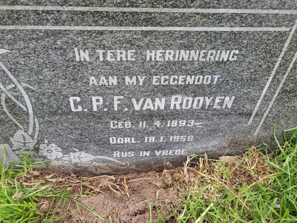 ROOYEN C.P.F., van 1893-1958