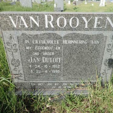 ROOYEN Jan du Toit, van 1952-1990
