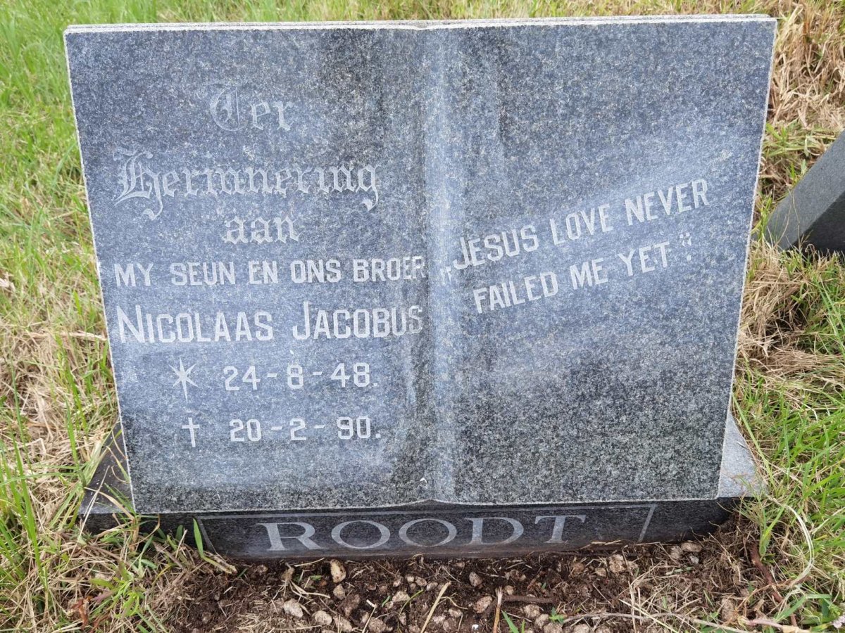 ROODT Nicolaas Jacobus 1948-1990