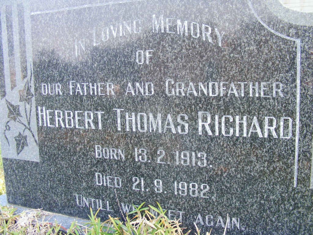 RICHARD Herbert Thomas 1913-1982