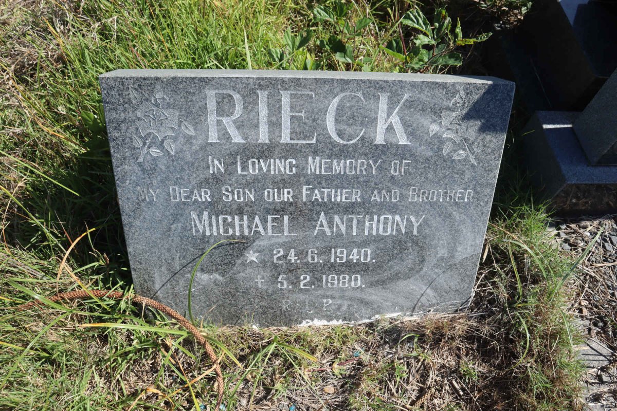 RIECK Michael Anthony 1940-1980