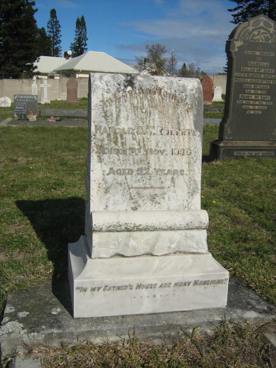 ROBERTS Harold S.T. -1920