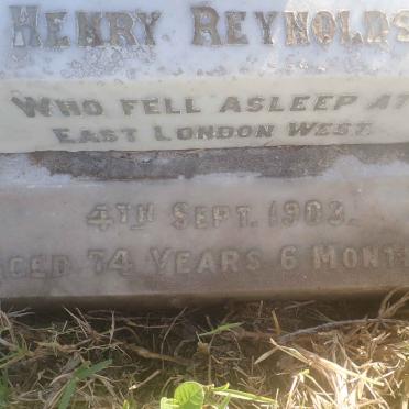 REYNOLDS Robert Henry -1903
