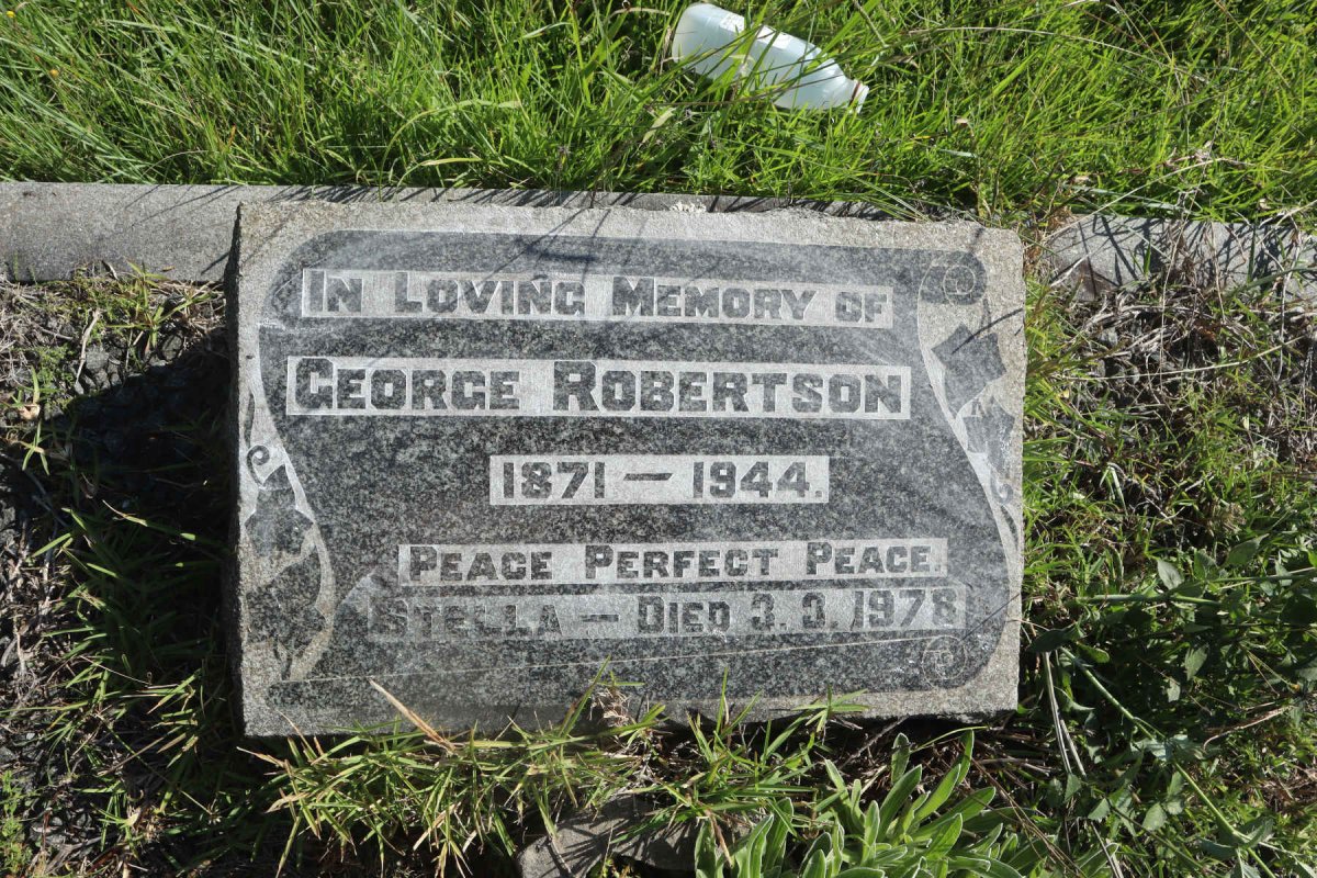 ROBERTSON George 1871-1944 &amp; Stella -1978