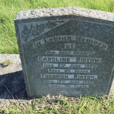 RISTOW Fredrich -1928 &amp; Caroline -1920
