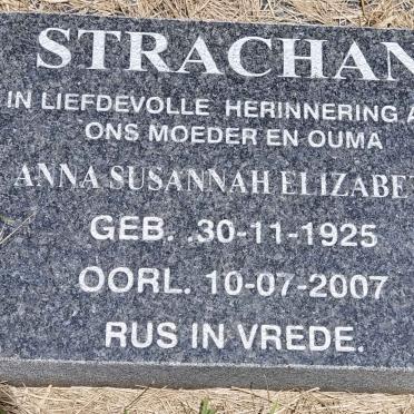 STRACHAN Anna Susannah Elizabeth 1925-2007