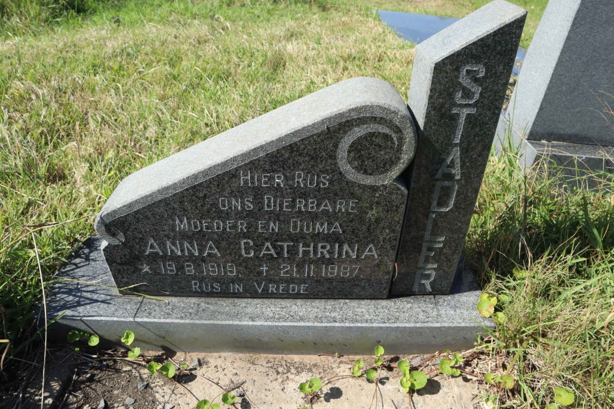 STADLER Anna Cathrina 1919-1987
