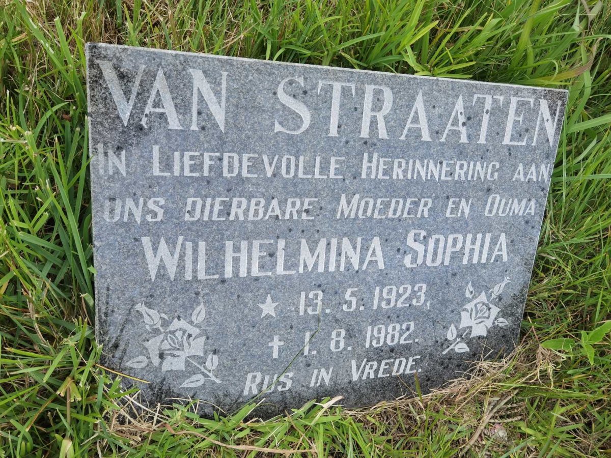 STRAATEN Wilhelmina Sophia, van 1923-1982