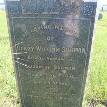 SURMON Henry William -1900