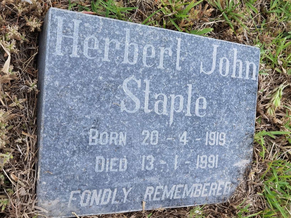 STAPLE Herbert John 1919-1991