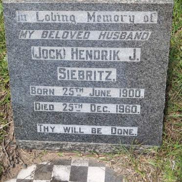 SIEBRITZ Hendrik J. 1900-1960